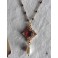 Jeanne Seymour Dark red Tudor and pearl necklace, Beaded necklace, Renaissance, medieval, Dark Academia, Gothic, historical