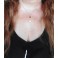 Jeanne Seymour Collier Dark Tudor rouge et perle, Collier perlé, Renaissance, médiéval, Dark Academia, Gothique