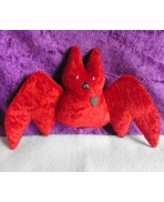 Adopt a Bat, Red bat, Valentine gift, Ornament Plush Gothic Doll, Art Doll, Halloween, Gothic Gift