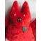 Adopt a Bat, Red bat, Valentine gift, Ornament Plush Gothic Doll, Art Doll, Halloween, Gothic Gift