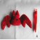 Adopt a Bat, Red bat, Valentine gift, Ornament Plush Gothic Doll, Art Doll, Halloween, Gothic Gift