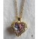 Collier Coeur rouge or 18K, Gothique, Saint Valentin, Cadeau épouse, Cadeau maman, Dark Academia