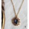 Collier Reine Margot Pendentif ovale Violet or, Collier Tudor, Royal, Renaissance, médiéval, Cottagecore, Gothique, Victorien