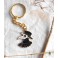 Occult Doctor Plague Golden Enamel Keychain, Raven, Gothic, Crow, Skull, Edgar Poe