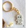 Mummy Golden Enamel Keychain, mummy keyring, Gothic, Voodoo doll