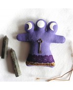 Purple Hecate Art doll Triple Mother Goddess Moon, Spirit doll, Intention, Triad, Magic, Pagan altar