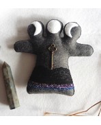 Grey Hecate Art doll Triple Mother Goddess Moon, Spirit doll, Intention, Triad, Magic, Pagan altar