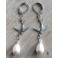 Holy Spirit Soaring Bird Pearl-drop Earrings Silver, Dark Academia, vintage wedding, Bird hoops, Mother-of-pearl, Coquette