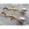 Holy Spirit Soaring Bird Pearl-drop Earrings gold, Dark Academia, vintage wedding, Bird hoops, Mother-of-pearl, Coquette