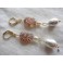 Nautile Boucles d'oreilles Coquillage Perle goutte or, Mer, Plage, Sirène, Dark Academia, Coquille, Déesse