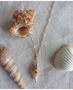 Nymphe Calypso Collier or Coquillage spirale doré or, collier Sirène, Bohême, Mer, Plage, Coquille, Déesse