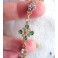Collier de déclaration médiéval Losange vert et blanc, Reine Tudor, Dark Academia, Renaissance