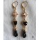 Boucles d'oreilles Ex-voto coeur Milagro & Main NOIR, Main de tarot