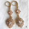 Fiancée en blanc, Boucles d'oreilles Elisabéthaines verre Blanc, Tudor, Reine, Royal