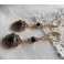 Milady de Winter, Boucles d'oreilles Baroques noir, Gothique, Elisabéthain, Royal