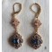 Pompadour, Boucles d'oreilles Baroques Bleu, Reine, Royal