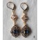 Pompadour, Boucles d'oreilles Baroques Bleu, Reine, Royal