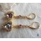 Amour en cage, Boucles d'oreilles Coeur Romantique Mauve, Baroque, Ex-voto, Coquette, victorien, Gothique