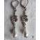 Boucles d'oreilles Serpent argenté, Boucles Art Déco, Dormeuses serpents, Gothique