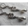 Boucles d'oreilles Serpent argenté, Boucles Art Déco, Dormeuses serpents, Gothique