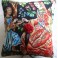 Coussin Renaissance Porte Alliances noir, rouge et multicolore, Mariage Tudor
