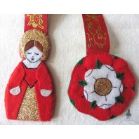 Marque-page Reine Tudor et Rose Tudor rouge, M&eacute;di&eacute;val, Renaissance, Livre, Lecture, Signet