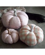 3 Citrouilles Pastel rose, D&eacute;cor d'automne, D&eacute;coration d'Hiver, Potiron, Cucurbitac&eacute;e, Halloween, Cendrillon